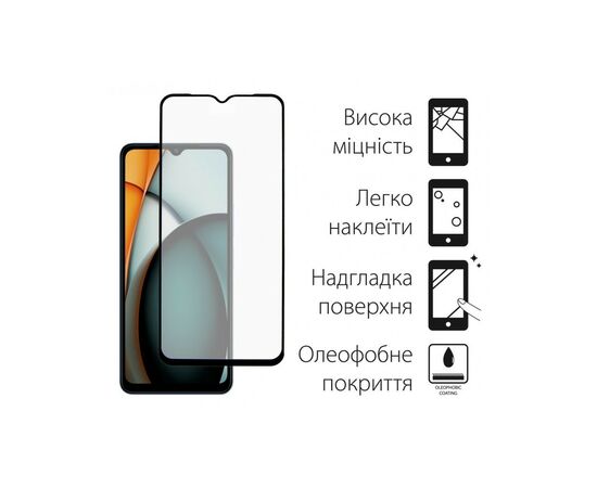 Стекло защитное Dengos Full Glue Xiaomi Redmi A3 (black) (TGFG-349), изображение 2 Стекло защитное Dengos Full Glue Xiaomi Redmi A3 (black) (TGFG-349), изображение 2
