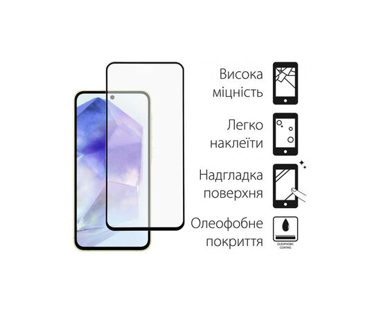 Стекло защитное Dengos Samsung Galaxy A55 5G 2pcs (DG-TG2P-14), изображение 2 Стекло защитное Dengos Samsung Galaxy A55 5G 2pcs (DG-TG2P-14), изображение 2
