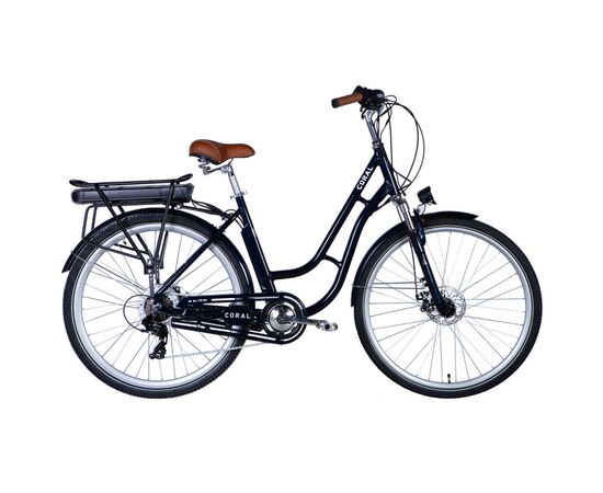 Електровелосипед Dorozhnik eCORAL 28" 19" 48B 12.5А*г St 2024 Темно-синій (ELB-D-28-047)