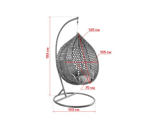 Кресло садовое GT Racer G-1207 Gray, изображение 7 Кресло садовое GT Racer G-1207 Gray, изображение 7