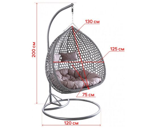 Кресло садовое GT Racer G-1210 Gray, изображение 6 Кресло садовое GT Racer G-1210 Gray, изображение 6