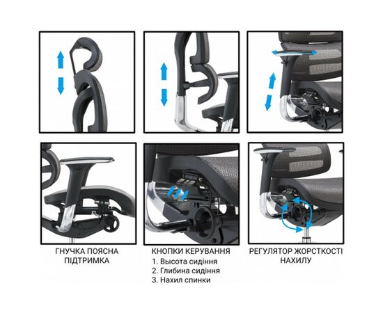 Офисное кресло GT Racer X-702L Black (X-702L Black (W-21 B-41)), изображение 5 Офисное кресло GT Racer X-702L Black (X-702L Black (W-21 B-41)), изображение 5