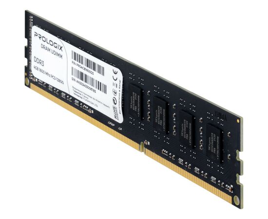 Модуль памяти для компьютера DDR3 4GB 1600 MHz Prologix (PRO4GB1600D3), изображение 3 Модуль памяти для компьютера DDR3 4GB 1600 MHz Prologix (PRO4GB1600D3), изображение 3