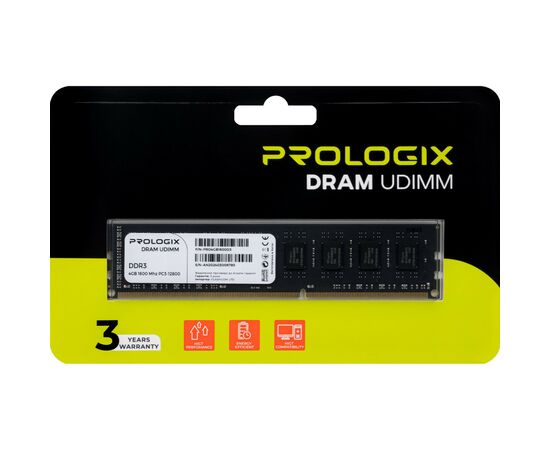 Модуль памяти для компьютера DDR3 4GB 1600 MHz Prologix (PRO4GB1600D3), изображение 4 Модуль памяти для компьютера DDR3 4GB 1600 MHz Prologix (PRO4GB1600D3), изображение 4