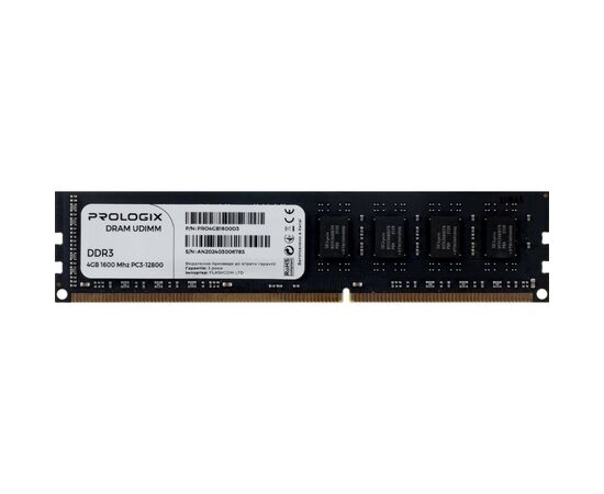 Модуль памяти для компьютера DDR3 4GB 1600 MHz Prologix (PRO4GB1600D3)