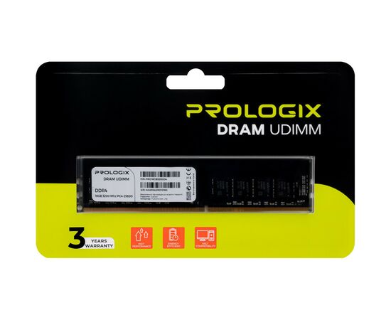 Модуль памяти для компьютера DDR4 16GB 3200 MHz Prologix (PRO16GB3200D4), изображение 4 Модуль памяти для компьютера DDR4 16GB 3200 MHz Prologix (PRO16GB3200D4), изображение 4