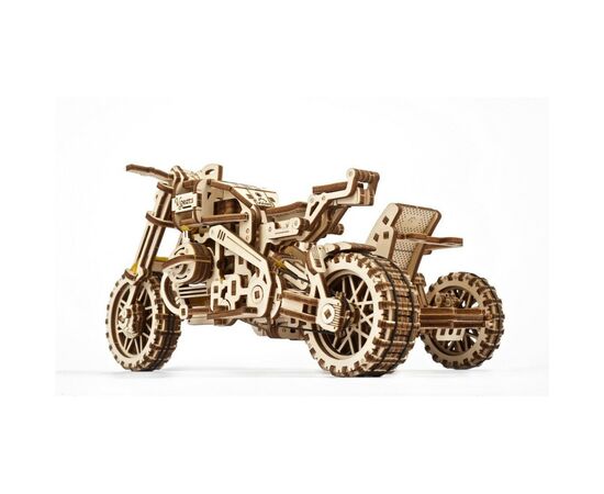Конструктор Ugears Scrambler UGR-10 с мотоколяской (70137), изображение 2 Конструктор Ugears Scrambler UGR-10 с мотоколяской (70137), изображение 2
