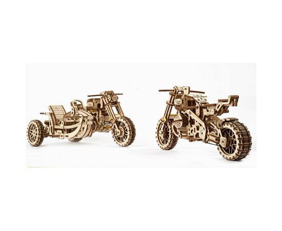 Конструктор Ugears Scrambler UGR-10 с мотоколяской (70137), изображение 7 Конструктор Ugears Scrambler UGR-10 с мотоколяской (70137), изображение 7