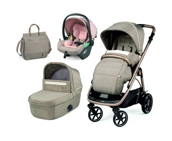 Коляска Peg-Perego 3 в 1 Book Mon Amour Lounge Розовое золото (2000000130552) (PACK-BOOK31LG00001)