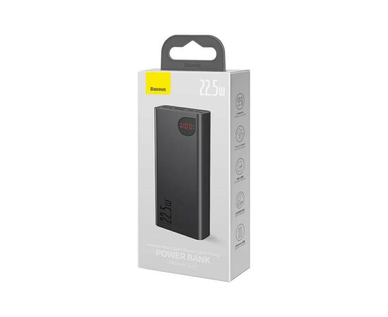 Батарея универсальная Baseus Adaman Metal Digital Display Quick Charge 20000mAh 22.5W (PPAD070101), изображение 4 Батарея универсальная Baseus Adaman Metal Digital Display Quick Charge 20000mAh 22.5W (PPAD070101), изображение 4