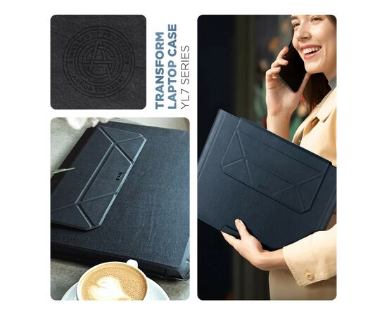 Чехол для ноутбука Armorstandart 14" Laptop Sleeve Stand YL7 Black (ARM69065), изображение 4 Чехол для ноутбука Armorstandart 14" Laptop Sleeve Stand YL7 Black (ARM69065), изображение 4