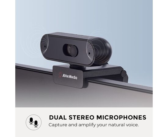 Веб-камера AVerMedia Live Streamer CAM PW310P Full HD Black (40AAPW310AVS), изображение 4 Веб-камера AVerMedia Live Streamer CAM PW310P Full HD Black (40AAPW310AVS), изображение 4