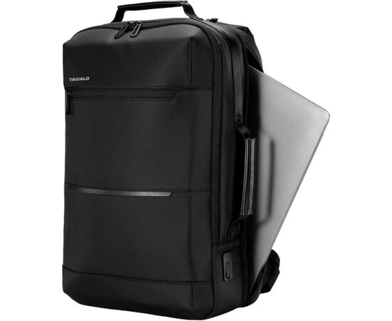 Рюкзак для ноутбука Tavialo 15.6" Smart TB20-2 black, 20л, 45х29х16,5см (TB20-224BL), изображение 3 Рюкзак для ноутбука Tavialo 15.6" Smart TB20-2 black, 20л, 45х29х16,5см (TB20-224BL), изображение 3