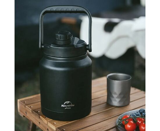 Термос Naturehike NH22SJ001 304 сталь 3.8 л чорний (6927595706985), изображение 2 Термос Naturehike NH22SJ001 304 сталь 3.8 л чорний (6927595706985), изображение 2