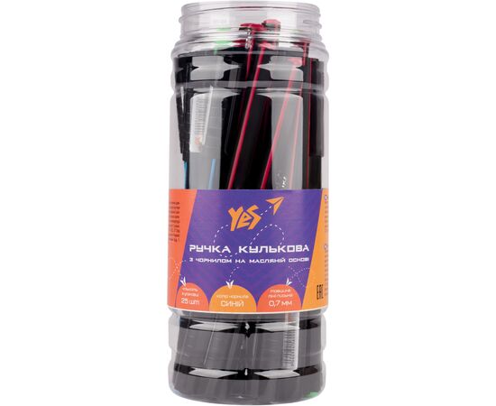 Ручка шариковая Yes Triangular Black 0,7 мм синяя (412102)