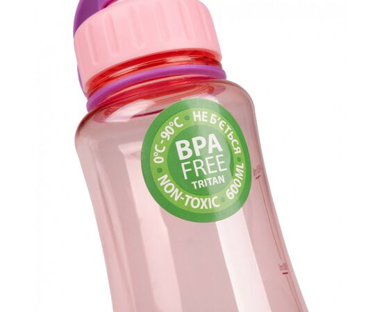 Поїльник-непроливайка Yes Fusion 600 мл рожева (708190), зображення 2