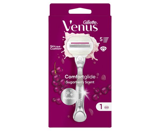 Бритва Gillette Venus Comfortglide Sugarberry Plus Olay с 1 сменным картриджем (8700216130516), изображение 2 Бритва Gillette Venus Comfortglide Sugarberry Plus Olay с 1 сменным картриджем (8700216130516), изображение 2