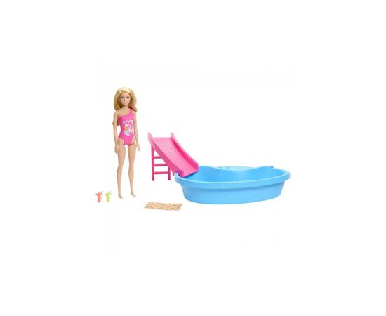 Кукла Barbie Развлечения у бассейна (HRJ74), изображение 2 Кукла Barbie Развлечения у бассейна (HRJ74), изображение 2
