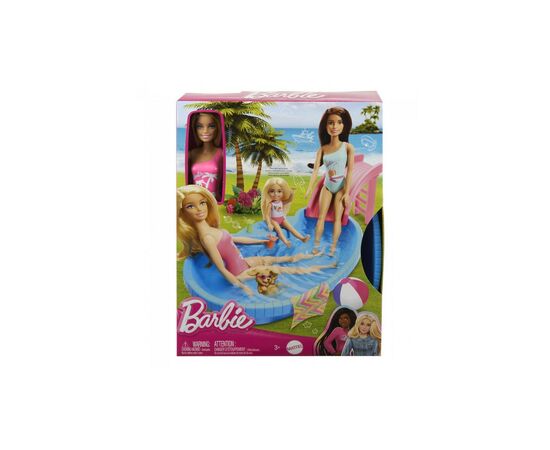 Кукла Barbie Развлечения у бассейна (HRJ74), изображение 3 Кукла Barbie Развлечения у бассейна (HRJ74), изображение 3