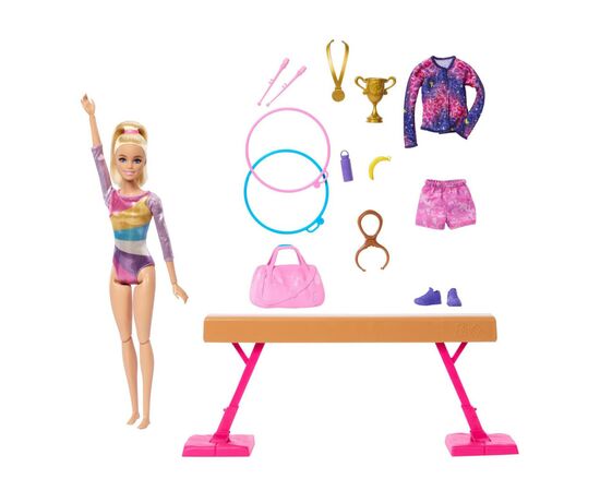 Кукла Barbie You can be Тренировка по гимнастике (HRG52), изображение 2 Кукла Barbie You can be Тренировка по гимнастике (HRG52), изображение 2