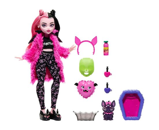 Кукла Monster High Дракулора Пугающая пижамная вечеринка (HKY66), изображение 3 Кукла Monster High Дракулора Пугающая пижамная вечеринка (HKY66), изображение 3