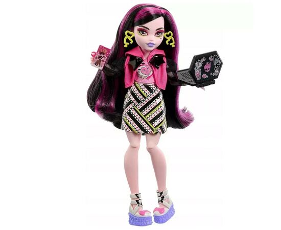 Кукла Monster High Неоновые и бомбезные Ужас-секреты Дракулоры (HNF78), изображение 3 Кукла Monster High Неоновые и бомбезные Ужас-секреты Дракулоры (HNF78), изображение 3