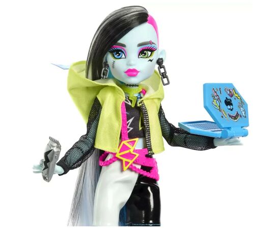 Кукла Monster High Неоновые и бомбезные Ужасно-секреты Фрэнки (HNF79), изображение 4 Кукла Monster High Неоновые и бомбезные Ужасно-секреты Фрэнки (HNF79), изображение 4