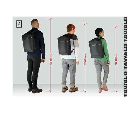 Рюкзак для ноутбука Tavialo 15.6" Smart TB14 black, 14л (TB14-124BL), изображение 8 Рюкзак для ноутбука Tavialo 15.6" Smart TB14 black, 14л (TB14-124BL), изображение 8