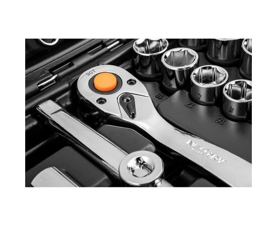 Набор инструментов Neo Tools 82шт, 1/2", 1/4", CrV, eco кейс (10-058), изображение 3 Набор инструментов Neo Tools 82шт, 1/2", 1/4", CrV, eco кейс (10-058), изображение 3