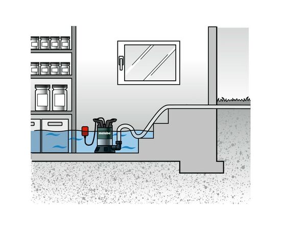 Погружной насос Metabo напорный TDP 7501 S, 1000Вт, 7.5куб/час, (0250750100), изображение 2 Погружной насос Metabo напорный TDP 7501 S, 1000Вт, 7.5куб/час, (0250750100), изображение 2