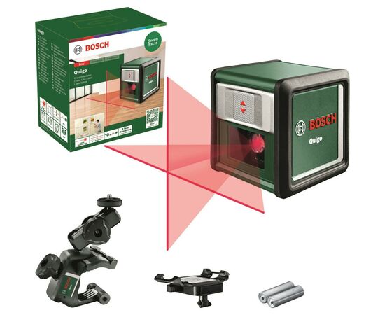 Лазерний нівелір Bosch Quigo,до 12м, 0.6мм/м, 1.098кг (0.603.663.503), зображення 2 Лазерний нівелір Bosch Quigo,до 12м, 0.6мм/м, 1.098кг (0.603.663.503), зображення 2