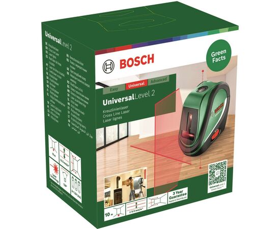 Лазерний нівелір Bosch UniversalLevel2, до 10м, 0.5мм/м, 0.46кг (0.603.663.802), зображення 4 Лазерний нівелір Bosch UniversalLevel2, до 10м, 0.5мм/м, 0.46кг (0.603.663.802), зображення 4