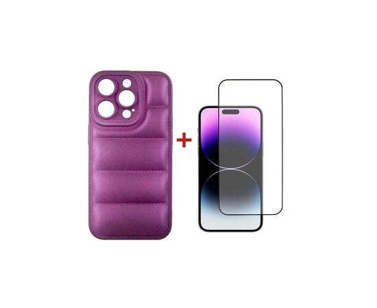 Чехол для мобильного телефона Dengos iPhone 14 Pro Case + Glass (Purple) (DG-KM-80)