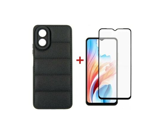 Чохол до мобільного телефона Dengos OPPO A18/A38 Case + Glass (Black) (DG-KM-70)