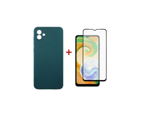 Чехол для мобильного телефона Dengos Samsung Galaxy A04 Case + Glass (Green) (DG-KM-75)