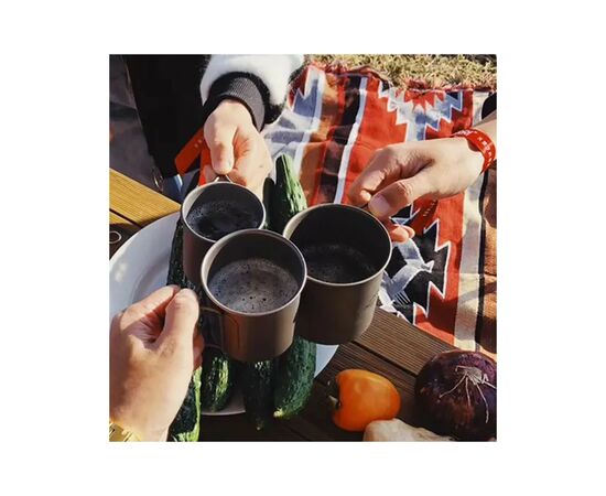 Чашка туристическая Naturehike NH20CJ005 титанова з ручкою 450 мл (6927595745786), изображение 6