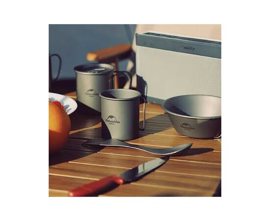 Чашка туристическая Naturehike NH20CJ005 титанова з ручкою 600 мл (6927595769966), изображение 7