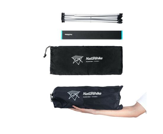 Туристичний стіл Naturehike NH19Z008-Z, алюміній, Розмір S, чорний (6927595737309), зображення 5 Туристичний стіл Naturehike NH19Z008-Z, алюміній, Розмір S, чорний (6927595737309), зображення 5
