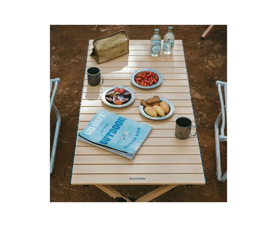 Туристичний стіл Naturehike CNK2300JU010 розмір M алюміній бежевий (6976023926945), зображення 8 Туристичний стіл Naturehike CNK2300JU010 розмір M алюміній бежевий (6976023926945), зображення 8