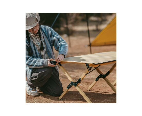 Туристичний стіл Naturehike CNK2300JU010 розмір S алюміній бежевий (6976023926938), зображення 5 Туристичний стіл Naturehike CNK2300JU010 розмір S алюміній бежевий (6976023926938), зображення 5