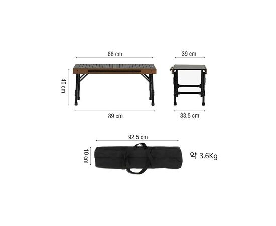 Туристичний стіл Naturehike комбінований NH21JU011 алюміній (6976023924835), зображення 3 Туристичний стіл Naturehike комбінований NH21JU011 алюміній (6976023924835), зображення 3