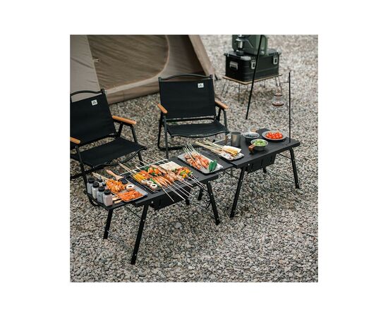 Туристический стол Naturehike для барбекю сталевий CNK2300CW014 чорний (6976023923289), изображение 3 Туристический стол Naturehike для барбекю сталевий CNK2300CW014 чорний (6976023923289), изображение 3