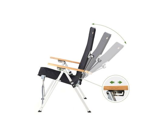 Кресло складное Naturehike NH17T003-Y алюміній чорний (6927595724934), изображение 3 Кресло складное Naturehike NH17T003-Y алюміній чорний (6927595724934), изображение 3