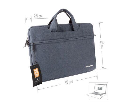 Сумка для ноутбука ColorWay 13.3" Casual Navy (CW-LBC133-NV), изображение 5 Сумка для ноутбука ColorWay 13.3" Casual Navy (CW-LBC133-NV), изображение 5