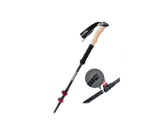 Треккинговые палки Naturehike NH20DS003 135 см чорний/червоний 1 шт (6976023924699)