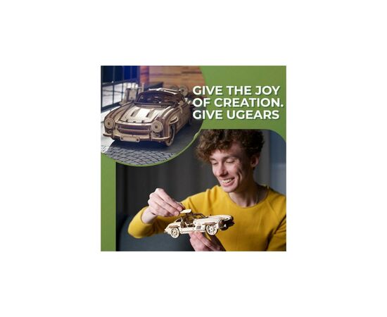 Конструктор Ugears механический Крылатое спорткупе (70205), изображение 11 Конструктор Ugears механический Крылатое спорткупе (70205), изображение 11