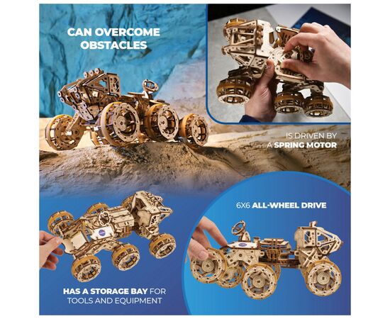 Конструктор Ugears механический Пилотируемый марсоход (70206), изображение 12 Конструктор Ugears механический Пилотируемый марсоход (70206), изображение 12