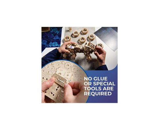 Конструктор Ugears механический Пилотируемый марсоход (70206), изображение 3 Конструктор Ugears механический Пилотируемый марсоход (70206), изображение 3