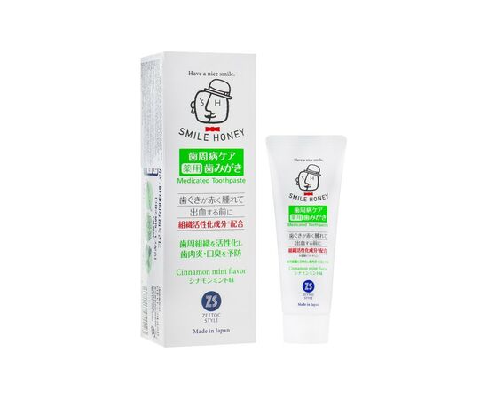 Зубная паста Zettoc Smile Honey Activation of Cellular Tissue 120 г (4582118954223), изображение 2 Зубная паста Zettoc Smile Honey Activation of Cellular Tissue 120 г (4582118954223), изображение 2