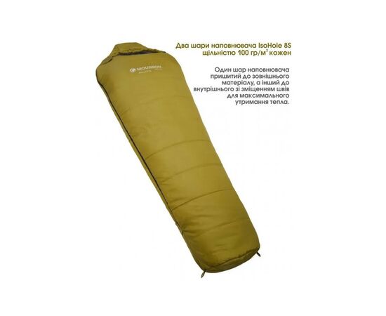 Спальный мешок Mousson PLATO L Olive (9043), изображение 2 Спальный мешок Mousson PLATO L Olive (9043), изображение 2
